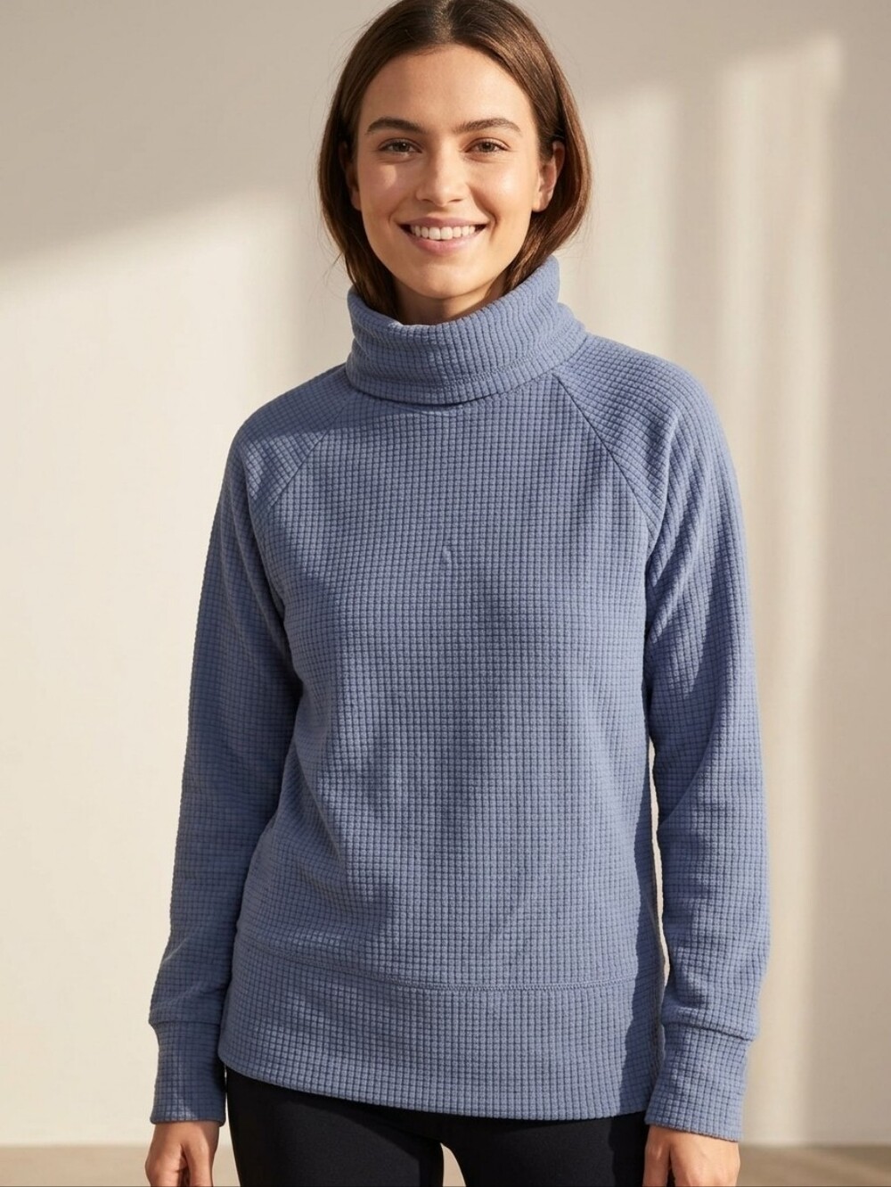 Hyba Women's Blue Turtleneck Sweater